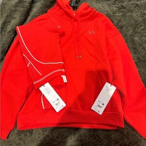 ALO Yoga Heart throb leggings, and accolade hoodie